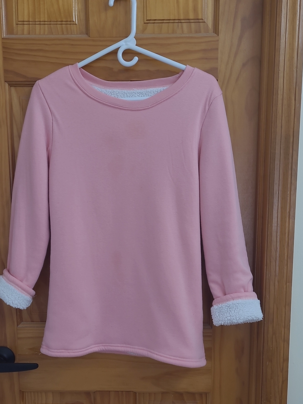 Source Unknown Light Pink Fleece-Lined Crewneck Sweatshirt